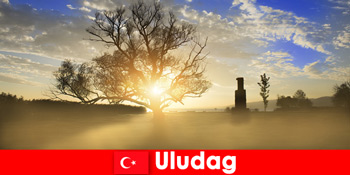 徒步旅行度假者在土耳其乌卢达格享受美丽的大自然